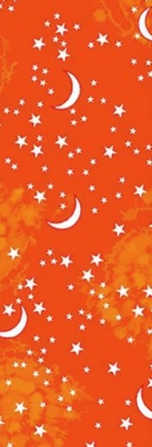 45" Halloween - Starry Sky Orange (Happy Hauntings) - 1 yd